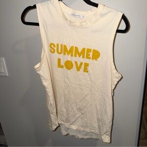 South Parade "Whitney - Muscle Tee - Summer Love - Off White". Size Medium